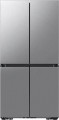 Samsung - Bespoke 22 cu. ft. Counter Depth 4-Door French Door Refrigerator with Zero Clearance Fit & Sphere Ice - Stainless