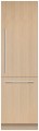 Fisher & Paykel - 24in. 12.1 cu.ft. Bottom-Freezer Built-In Column Refrigerator with White Interior and Internal Water Dispenser - Custom Panel Ready