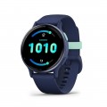 Garmin - vívoactive 5 GPS Smartwatch 42 mm Fiber-reinforced polymer - Metallic Navy Aluminum and Navy