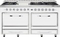 Viking - Tuscany 7.6 Cu. Ft. Freestanding Dual Fuel Convection Range - White