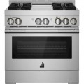 JennAir - RISE 5.1 Cu. Ft. Self-Cleaning Freestanding Gas Convection Range - Stainless Steel