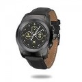MyKronoz - ZeTime Hybrid Smartwatch 44mm Stainless Steel - Brushed Black with Black Metal Band