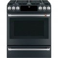 Café - 5.6 Cu. Ft. Self-Cleaning Slide-In Gas Convection Range, Customizable - Matte Black