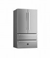 Bertazzoni - 21 cu. Ft. 2 Bottom-Freezer French Door Refrigerator with Stainless steel no-fingerprint treatment door finish. - Stainless steel