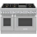 Thermador - Pro Harmony 6.8 Cu. Ft. Freestanding Double Oven Dual Fuel Convection Range with Wifi - Stainless Steel
