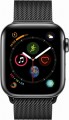 Apple - Apple Watch Series 4 (GPS + Cellular), 40mm Space Black Stainless Steel Case with Space Black Milanese Loop - Space Black Stainless Steel