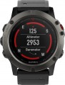 Garmin - fēnix® 5X Sapphire Smartwatch 51mm Fiber-Reinforced Polymer - Slate Gray with Black Band