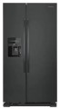 Amana - 21.4 Cu. Ft. Side-by-Side Refrigerator - Black- 6581044