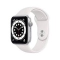 Apple Watch Series 6 (GPS) 44mm Silver Aluminum Case with White Sport Band - Silver