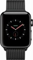 Apple Watch Series 3 (GPS + Cellular), 38mm Space Black Stainless Steel Case with Space Black Milanese Loop - Space Black Stainless Steel