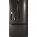 GE - Profile Series 27.8 Cu. Ft. French Door Refrigerator - Black stainless steel