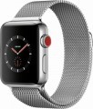 Apple - Apple Watch Series 3 (GPS + Cellular), 38mm Stainless Steel Case with Milanese Loop - Stainless Steel