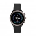 Fossil - Sport Smartwatch 43mm Aluminum - Black with Black Silicone Band