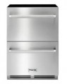 5.2 cu ft U-Line 1 Class 24” Refrigerator Drawers - Stainless steel