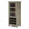 Simpli Home - Avalon High Storage Wine Rack Cabinet - Distressed Grey6459936