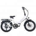 GoTrax - F2 Foldable Ebike w/ 40 mile Max Operating Range and 20 MPH Max Speed - White