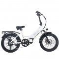 GoTrax - F2 Foldable Ebike w/ 40 mile Max Operating Range and 20 MPH Max Speed - White