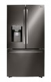 LG - 23.5 Cu. Ft. French Door Counter-Depth Refrigerator - PrintProof Black Stainless Steel