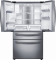 Samsung - Family Hub 22.2 Cu. Ft. 4-Door French Door Counter-Depth Refrigerator - Stainless steel