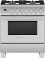 Fisher & Paykel - 3.5 Cu. Ft. Self-Cleaning 4 Burner Range Dual Fuel Range - Stainless Steel