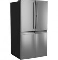 GE Profile - 22.9 Cu. Ft. 4-Door French Door Counter-Depth Smart Refrigerator with Dual-Dispense AutoFill Pitcher - Stainless Steel