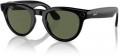 Ray-Ban Meta - Headliner (Standard) Smart Bluetooth Audio Glasses - Shiny Black, Polarized G15 Green