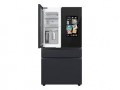 Samsung - Bespoke 23 cu. ft. Counter Depth 4-Door French Door Refrigerator with AI Family Hub™+ & AI Vision Inside™ - Charcoal Glass & Stainless Steel